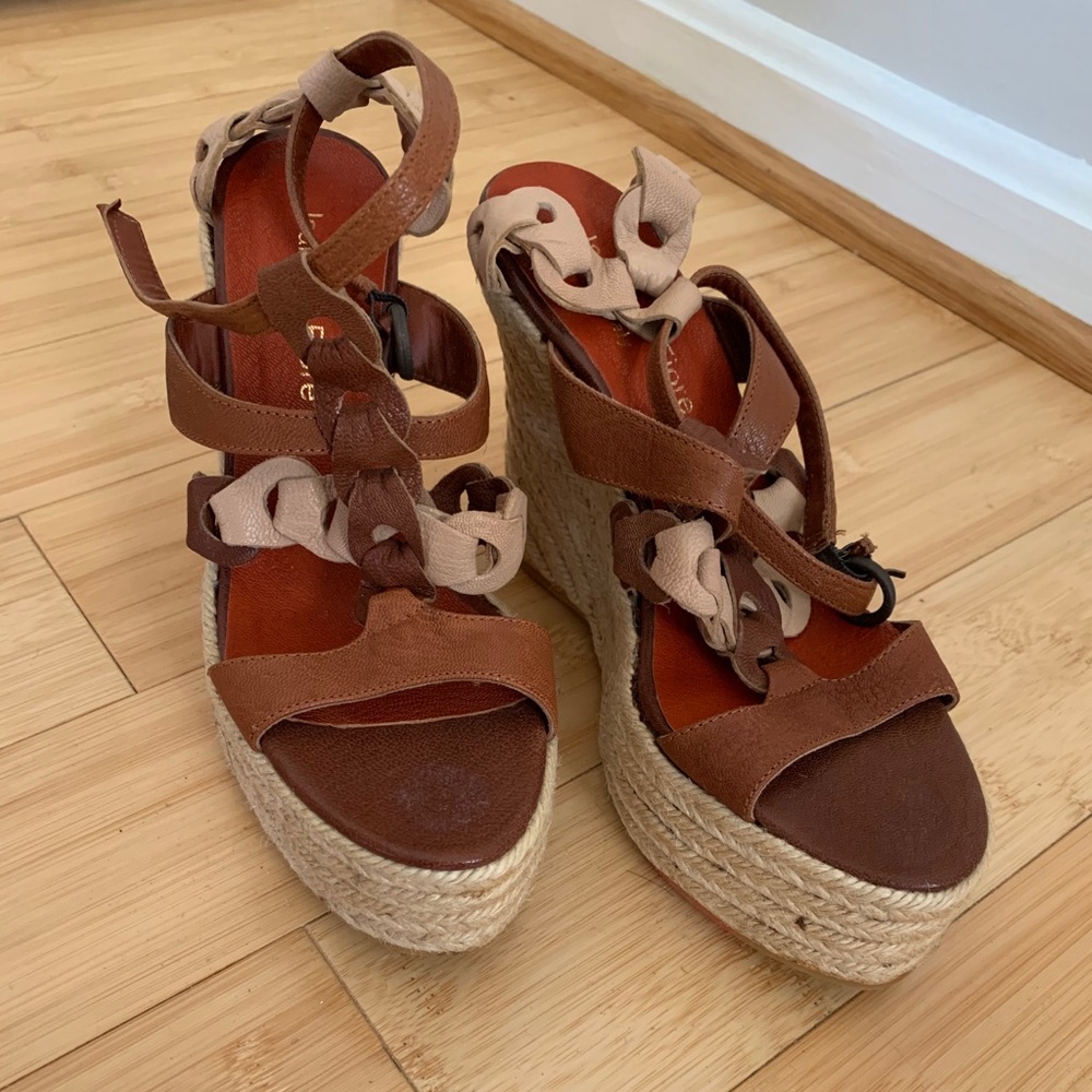 Isabella Fiore Multicolor Leather Wedges